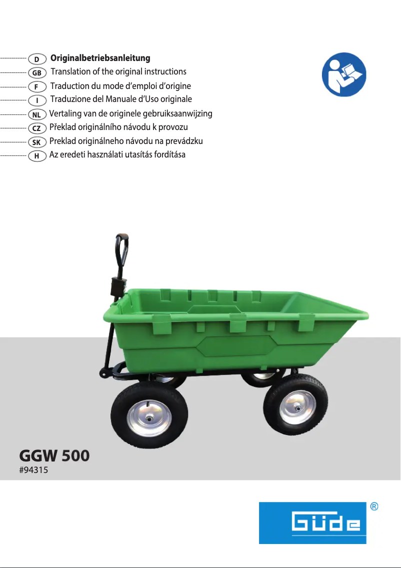 Page n°1 - Manuel utilisateur Güde GGW 500