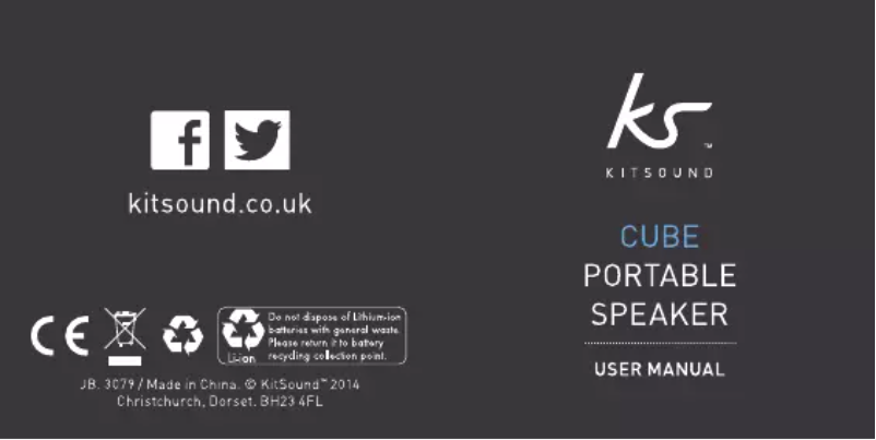 Page 1 de la notice Manuel utilisateur KitSound Cube