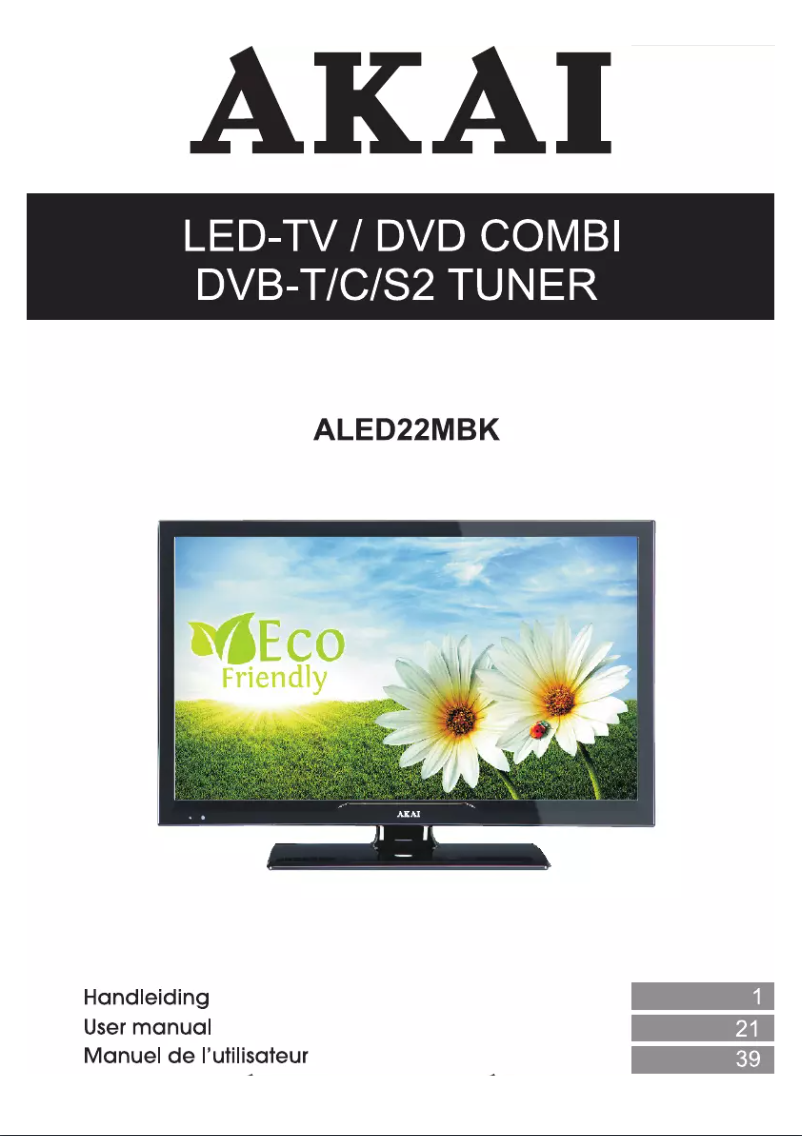 Page n°1 - Manuel utilisateur AKAI ALED22MBK