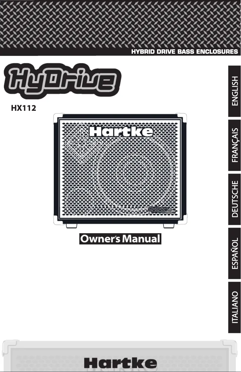Page n°1 - Manuel utilisateur Hartke HyDrive HX112