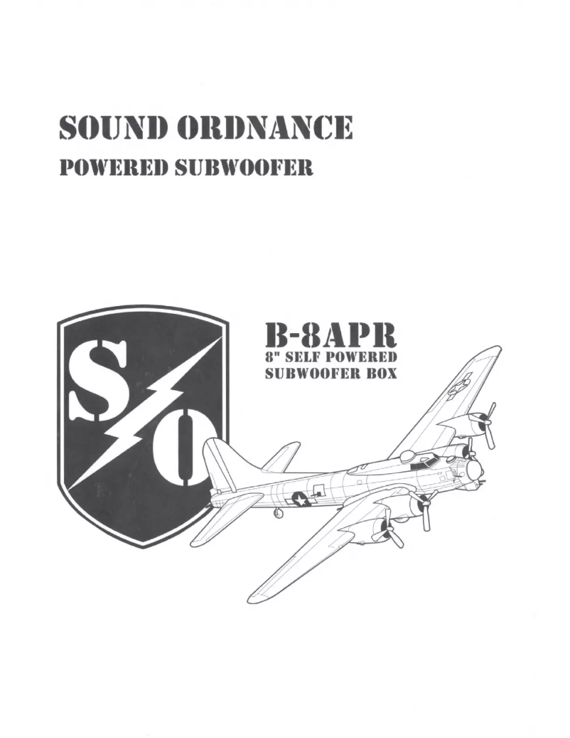Page n°1 - Manuel utilisateur Sound Ordnance B-8APR