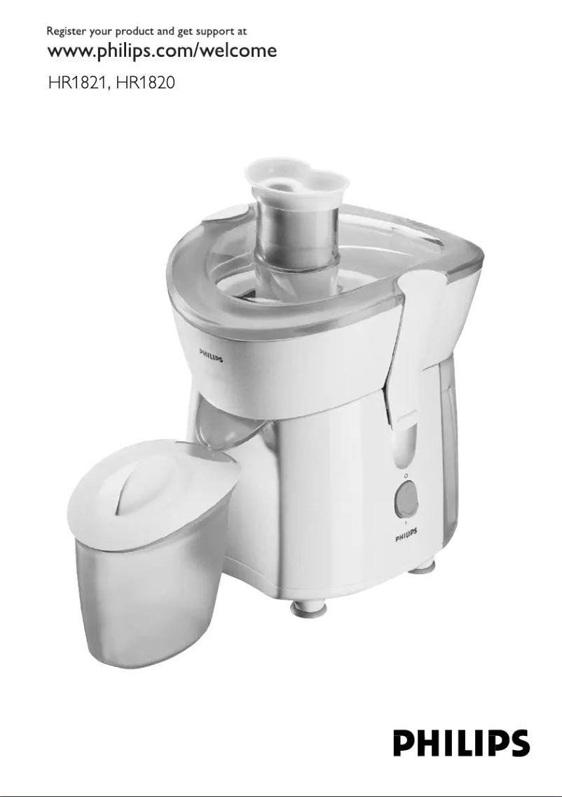 Image de la première page du manuel de l'appareil HR1820