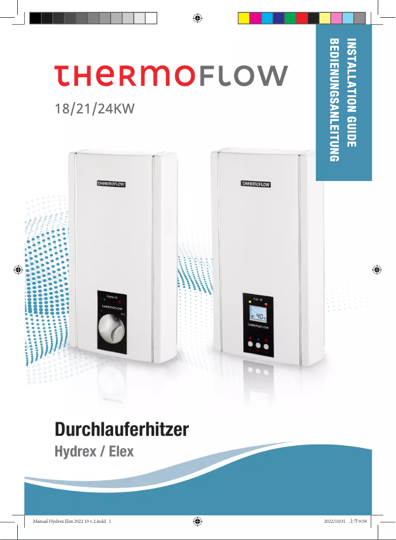 Page 1 de la notice Manuel utilisateur Thermoflow Hydrex 18