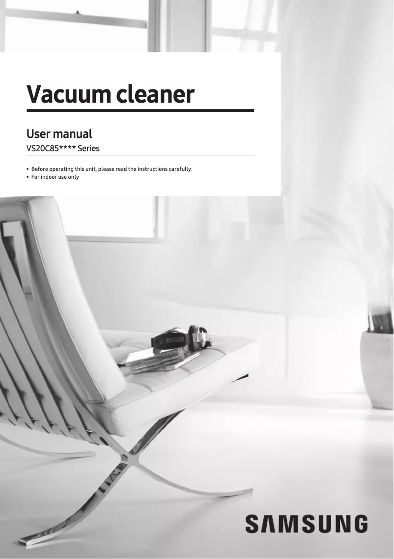 Page 1 de la notice Manuel utilisateur Samsung VS20C8524TB