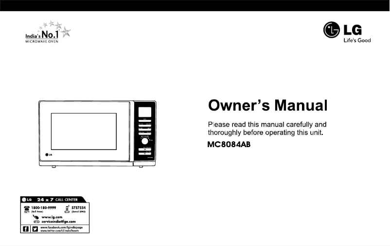 Página 1 del manual Manual de usuario LG MC8084AB