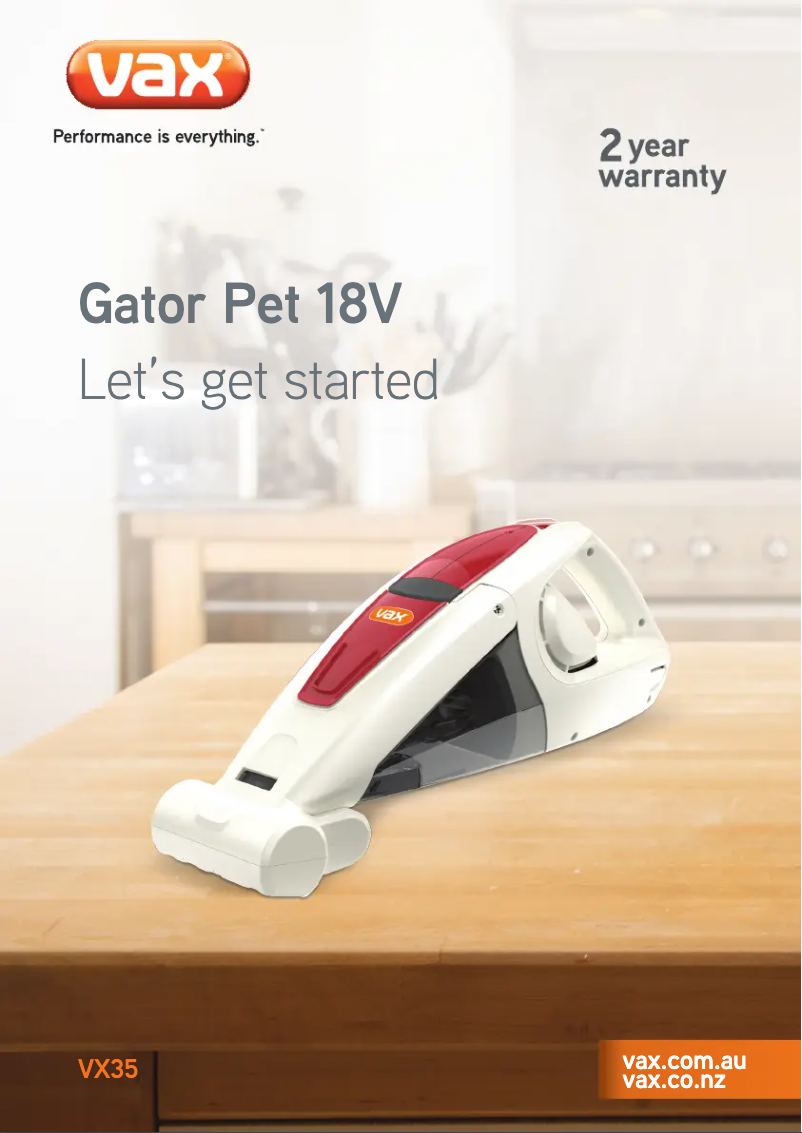 Página 1 del manual Manual de usuario Vax Gator Pet 18V VX35