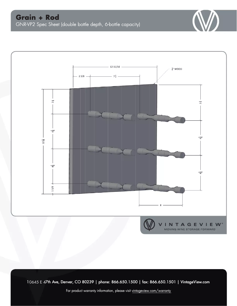 Page n°1 - Fiche technique VintageView GNR-VP2
