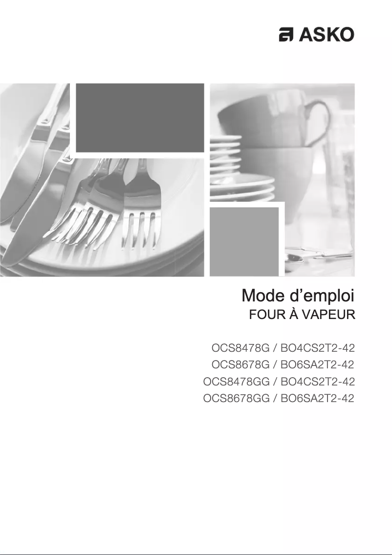Page n°1 - Manuel utilisateur Asko OCS8678GG