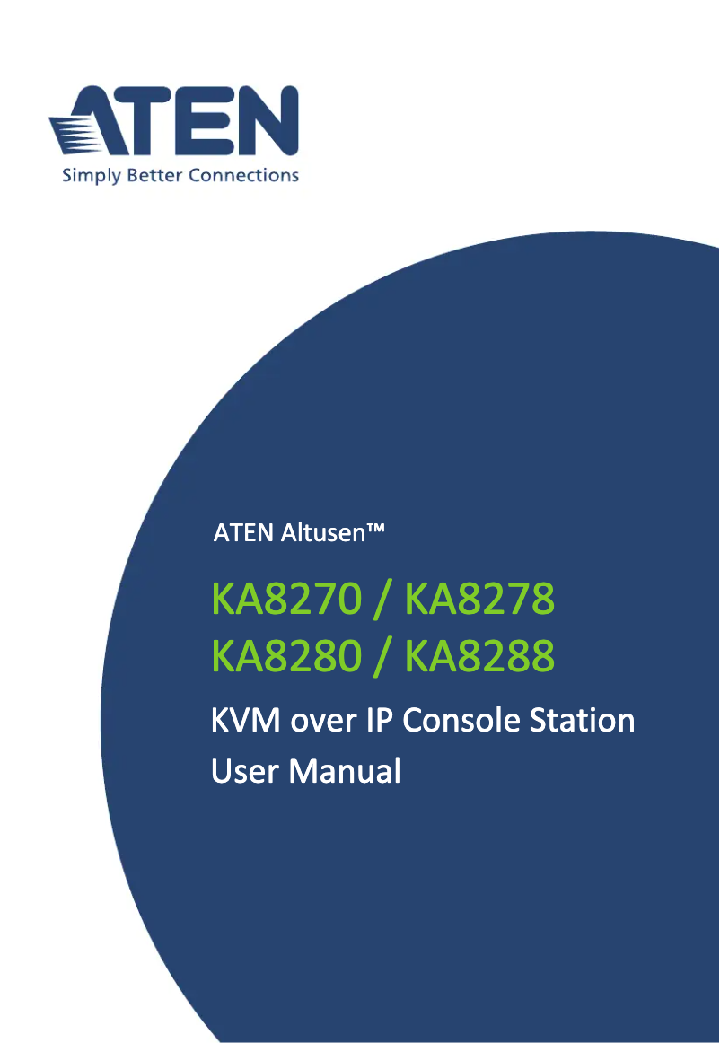 Page n°1 - Manuel utilisateur ATen Altusen KA8288