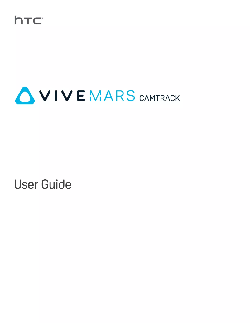 Page n°1 - Manuel utilisateur HTC Vive Mars CamTrack