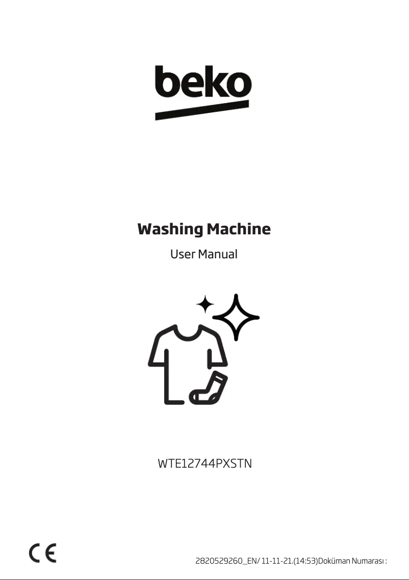 Image de la première page du manuel de l'appareil WTE12744PXSTN