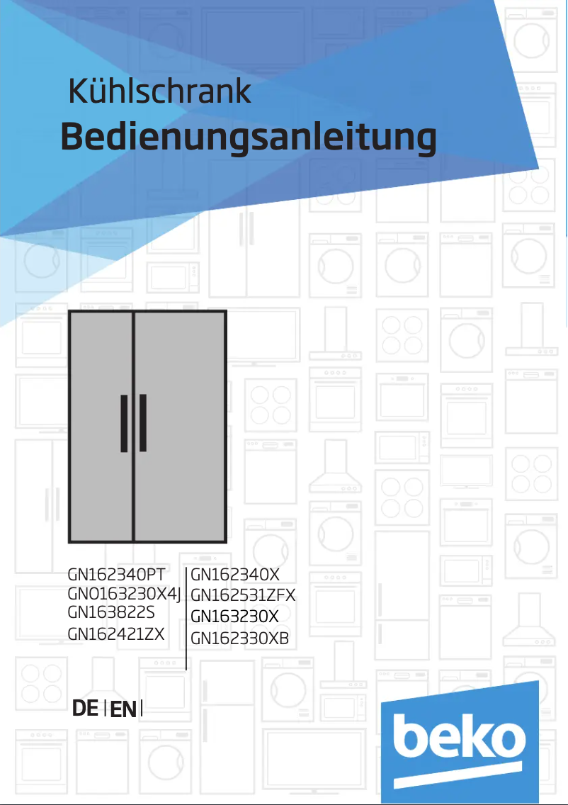 Page 1 de la notice Manuel utilisateur Beko GN162340X