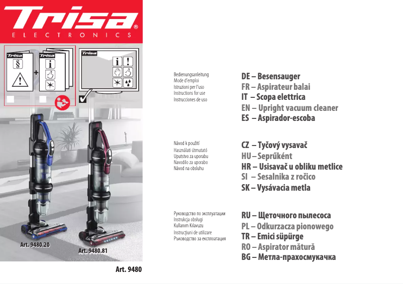 Page 1 de la notice Manuel utilisateur Trisa Quick Clean Professional T8081