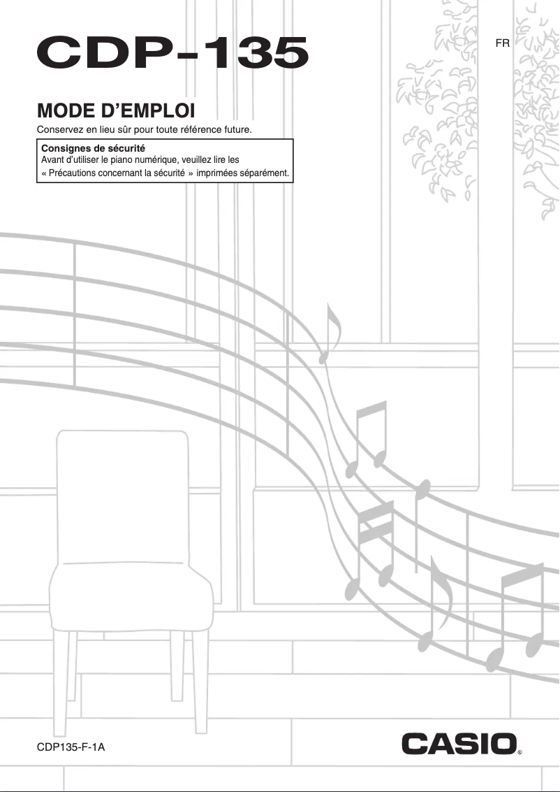 Page 1 de la notice Manuel utilisateur Casio CDP-135