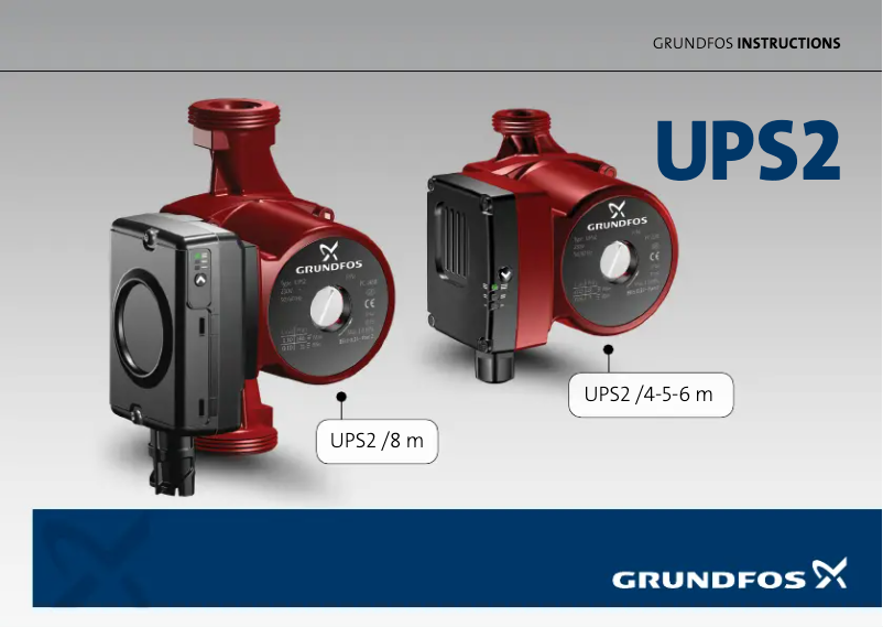 Page 1 de la notice Manuel utilisateur Grundfos UPS2