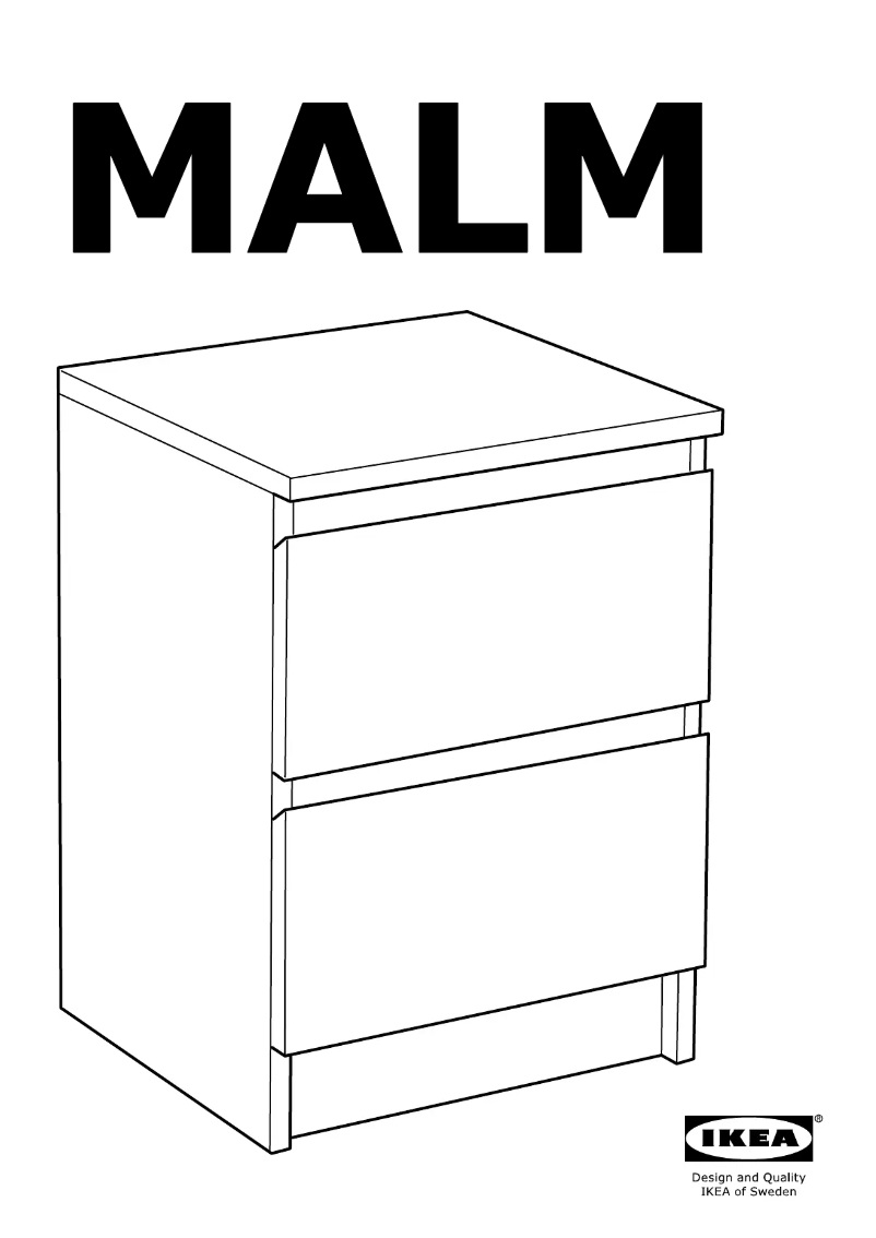Page 1 de la notice Manuel utilisateur Ikea MALM 103.546.56