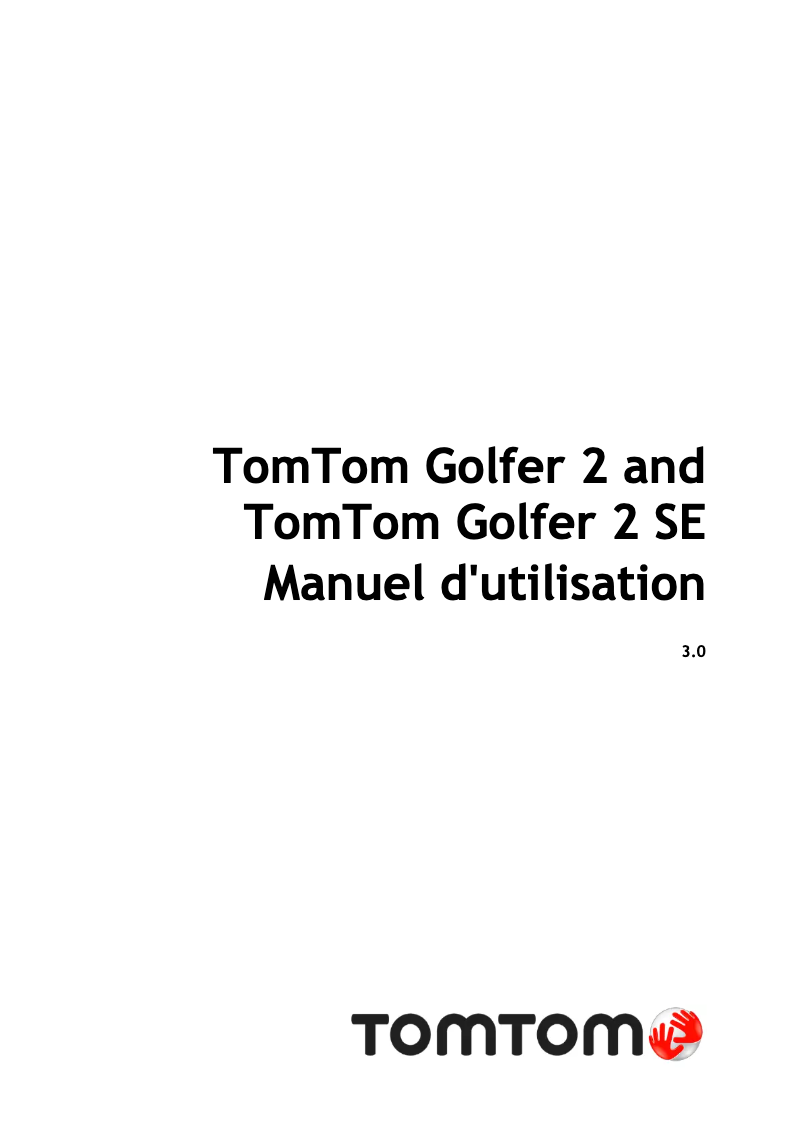 Page n°1 - Manuel utilisateur TomTom Golfer 2 SE