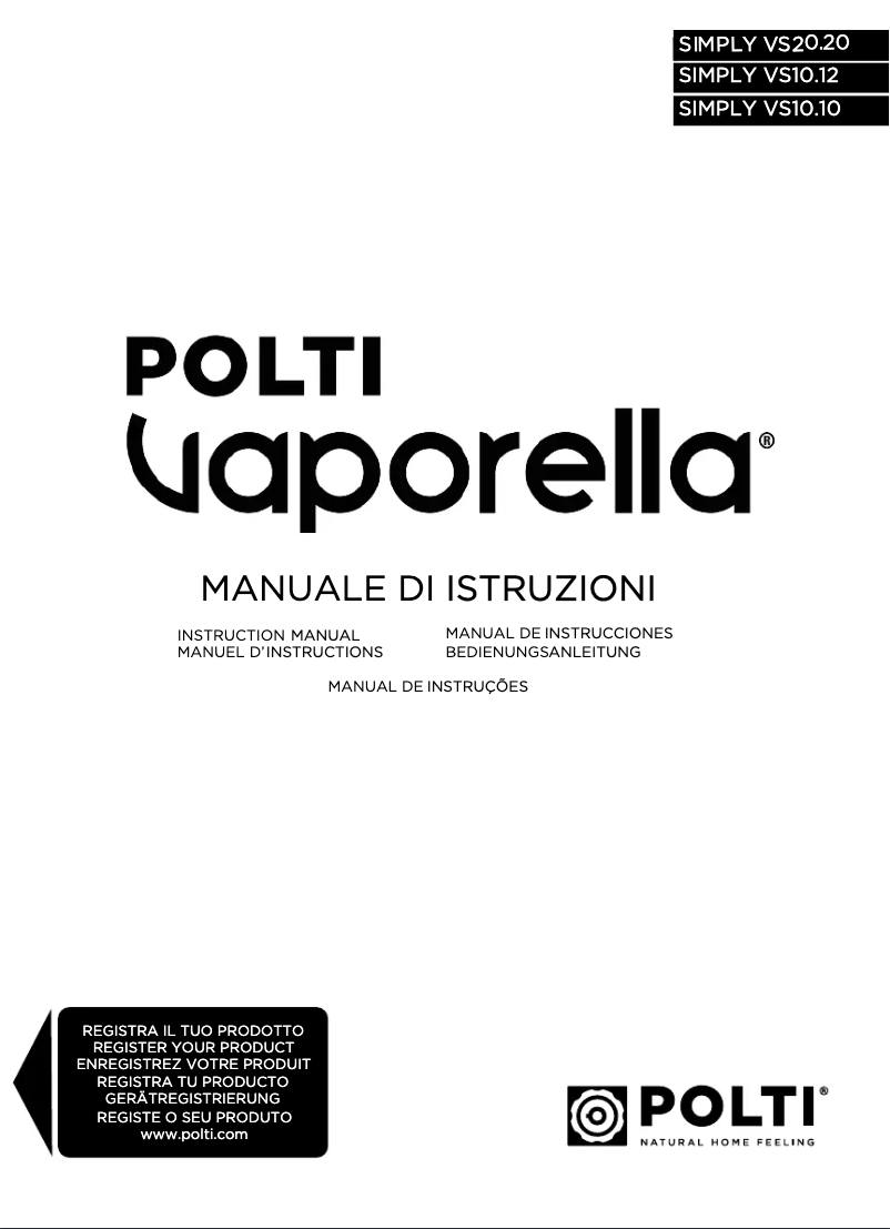 Page n°1 - Manuel utilisateur Polti Vaporella Simply VS10.09