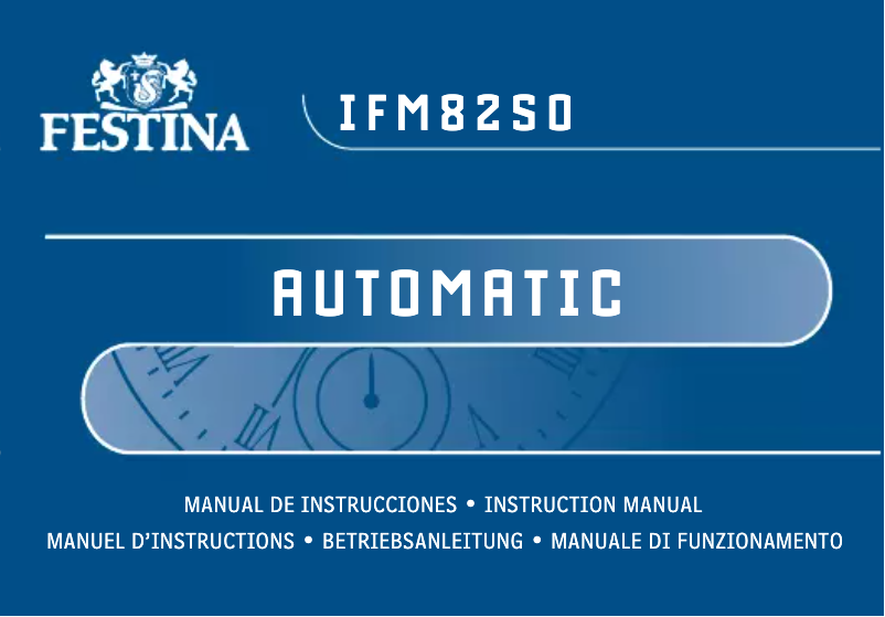 Page 1 de la notice Manuel utilisateur Festina Automatic F6847
