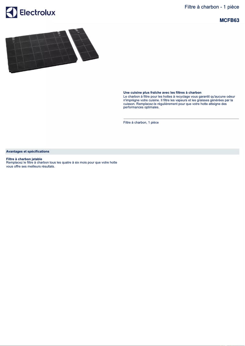 Image de la première page du manuel de l'appareil MCFB63