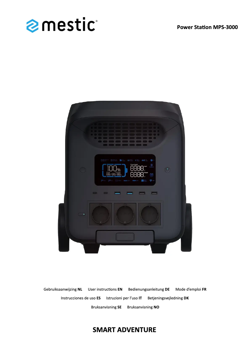 Page 1 de la notice Manuel utilisateur Mestic MPS-3000