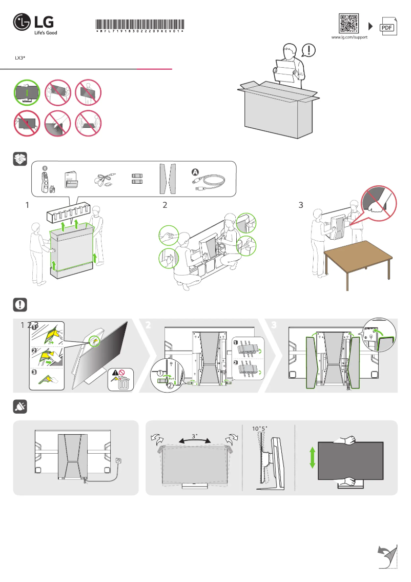 Page 1 of the manual User Manual LG 42LX3Q3LA