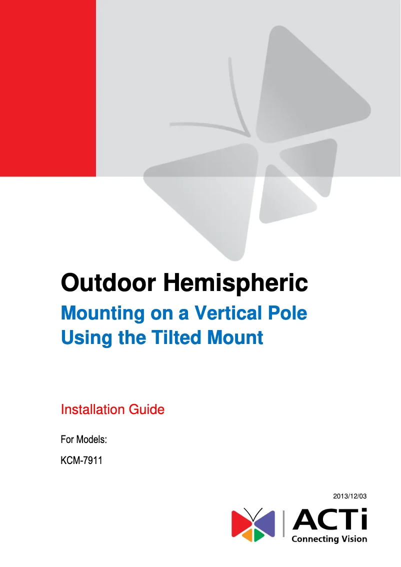 Page 1 de la notice Manuel utilisateur ACTi SMAX-0136