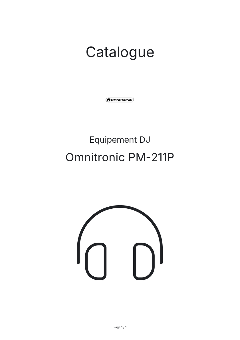 Image de la première page du manuel de l'appareil PM-211P