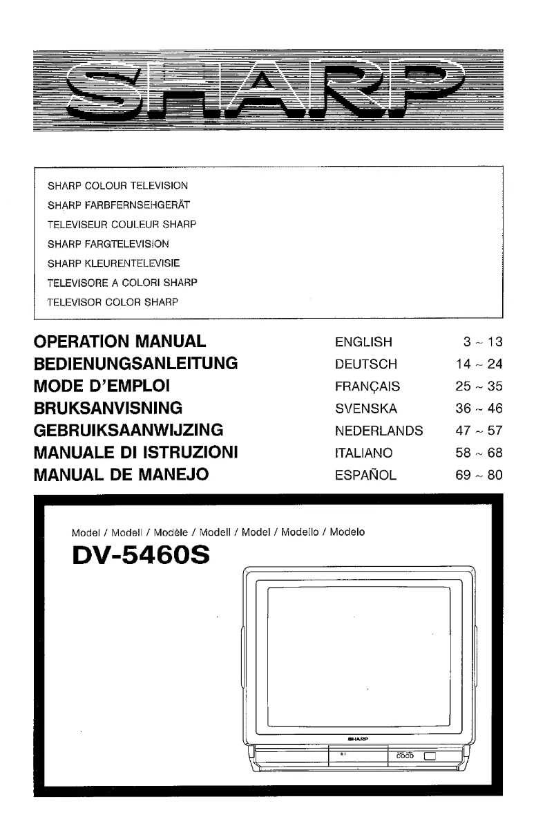 Image de la première page du manuel de l'appareil DV5460S