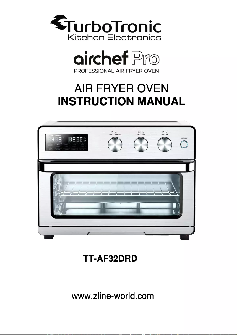 Page 1 de la notice Manuel utilisateur TurboTronic Airchef Pro TT-AF32DRD