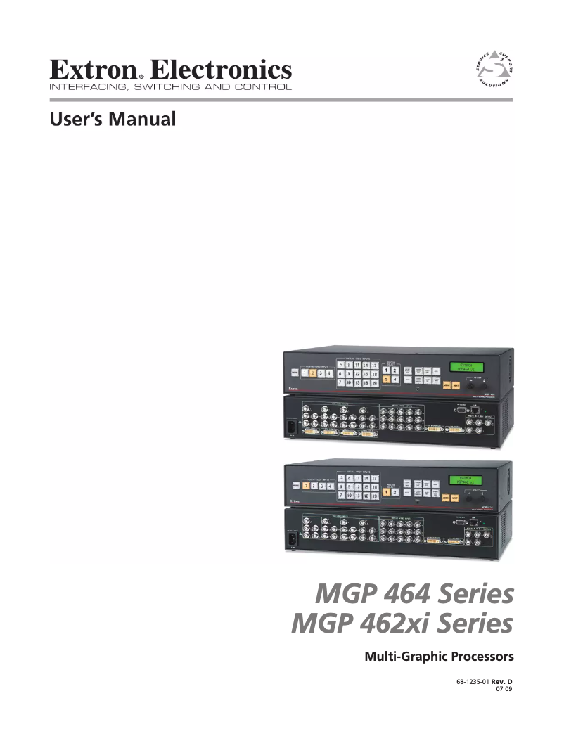 Page n°1 - Manuel utilisateur Extron MGP 464 DI