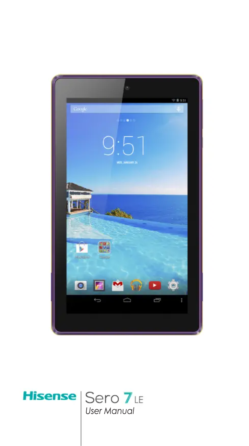 Page n°1 - Manuel utilisateur Hisense Sero 7 LE