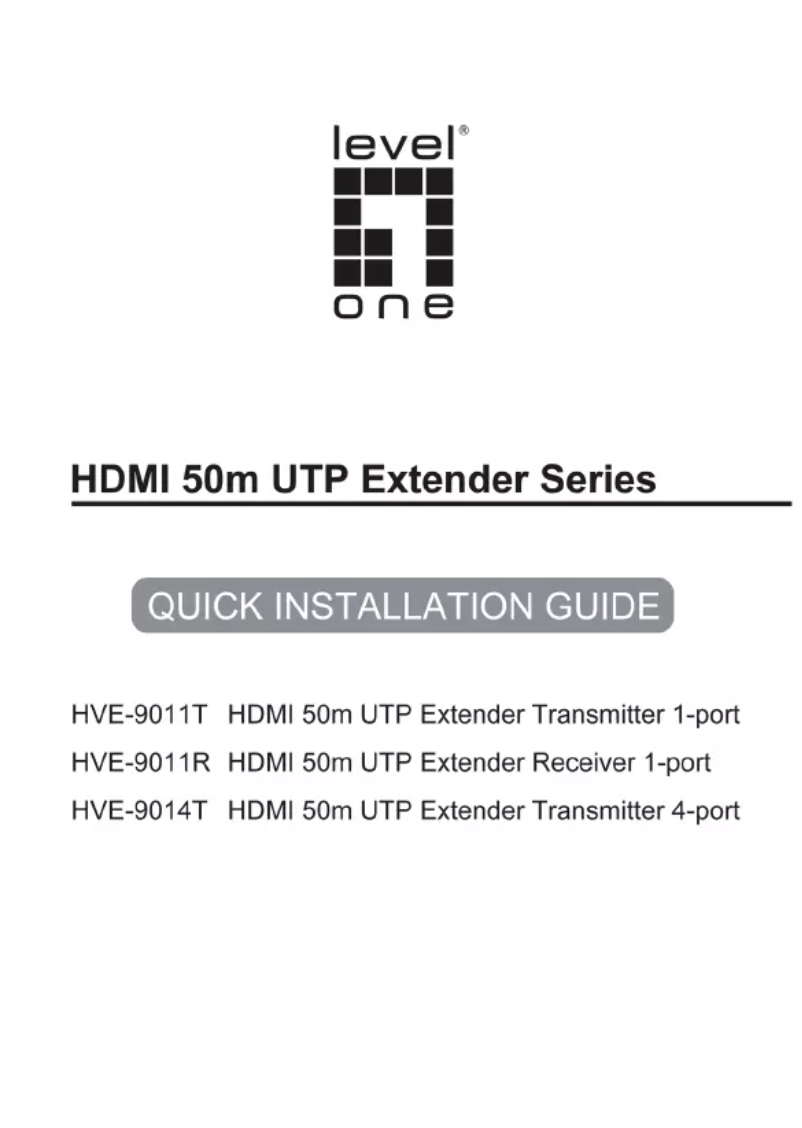 Page 1 of the manual Instruction Manual LevelOne HVE-9010