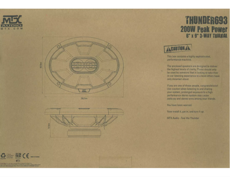 Página 1 del manual Manual de usuario MTX Audio Thunder 693