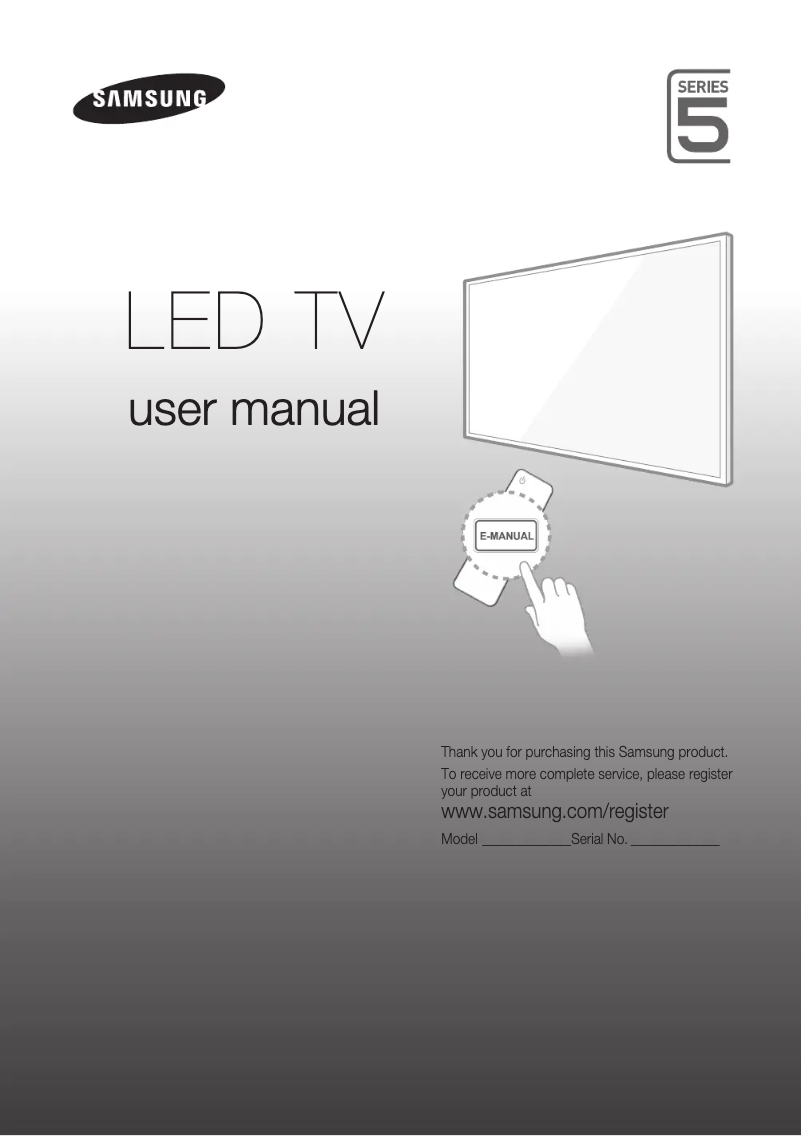 Página 1 del manual Manual de usuario Samsung UE58J5250 LED TV