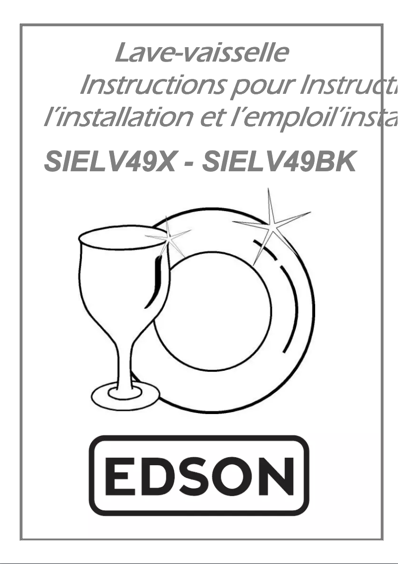 Page n°1 - Manuel utilisateur Edson SIELV49X