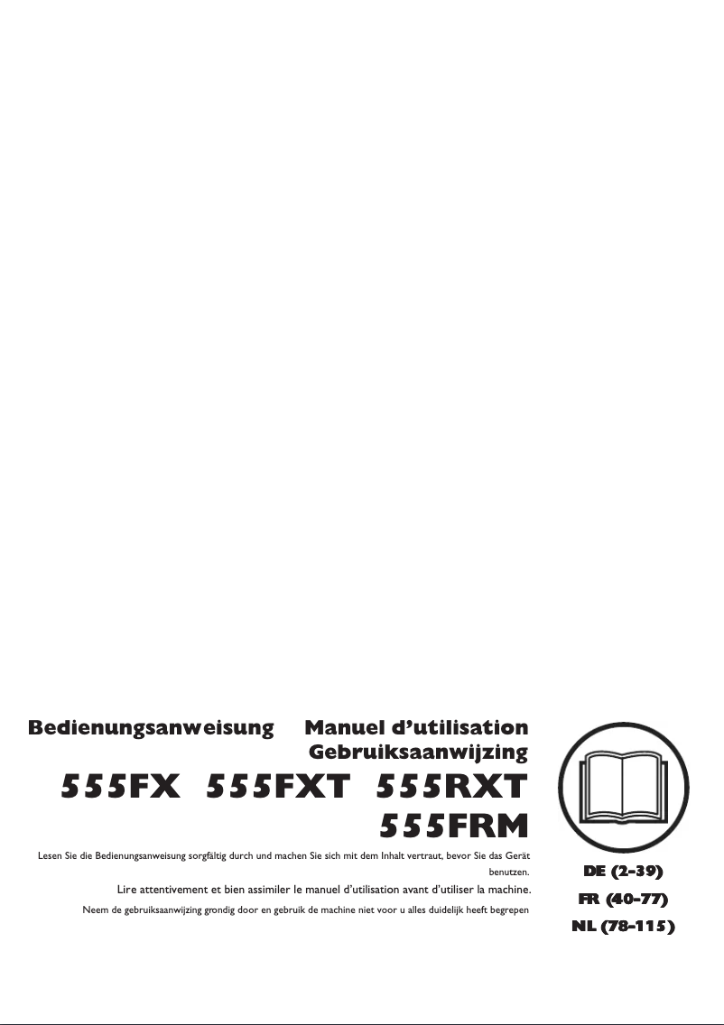 Page n°1 - Manuel utilisateur Husqvarna 555RXT