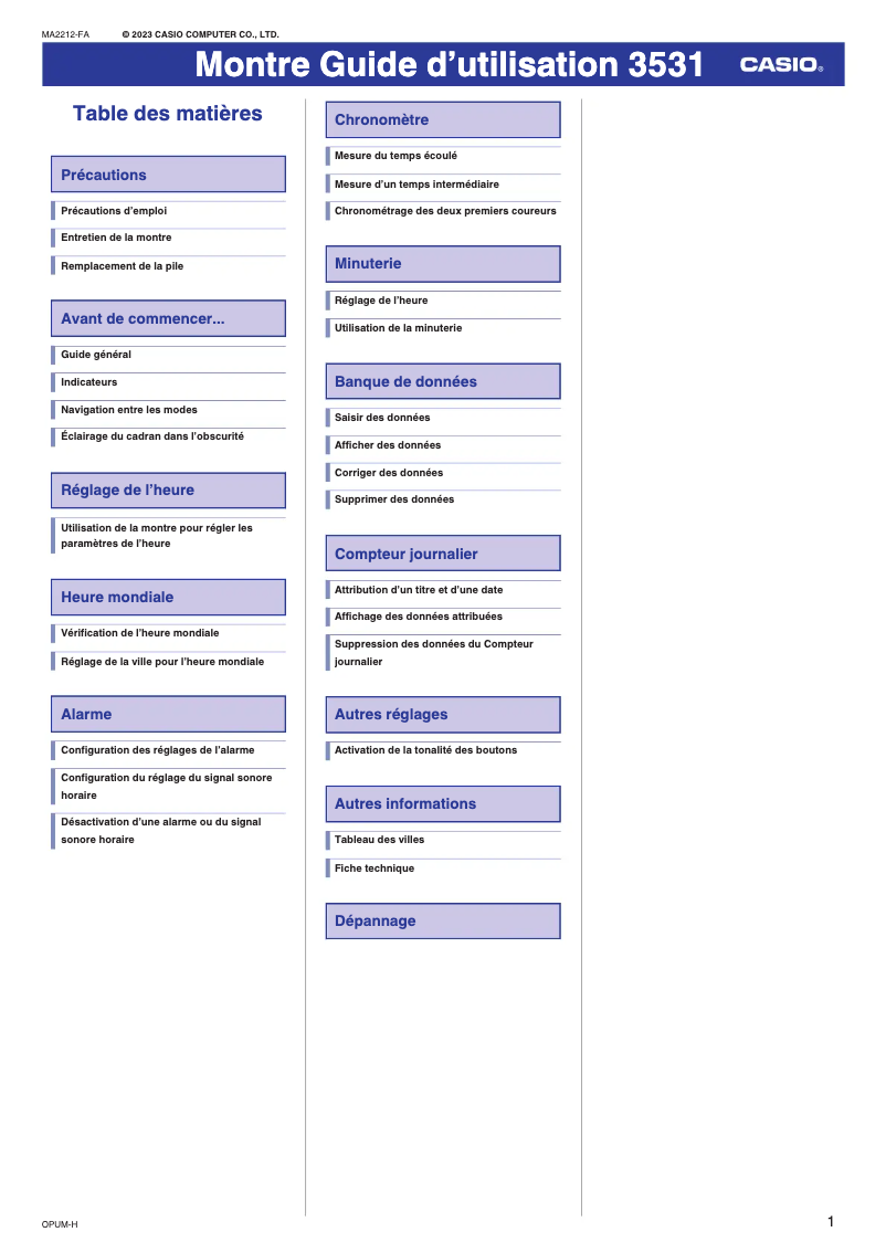 Página 1 del manual Manual de usuario Casio Baby-G BG-169