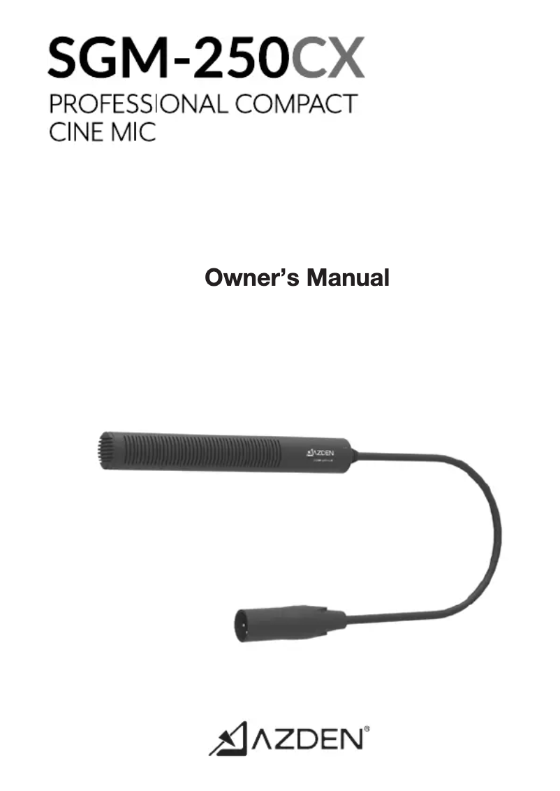 Image de la première page du manuel de l'appareil SGM-250CX