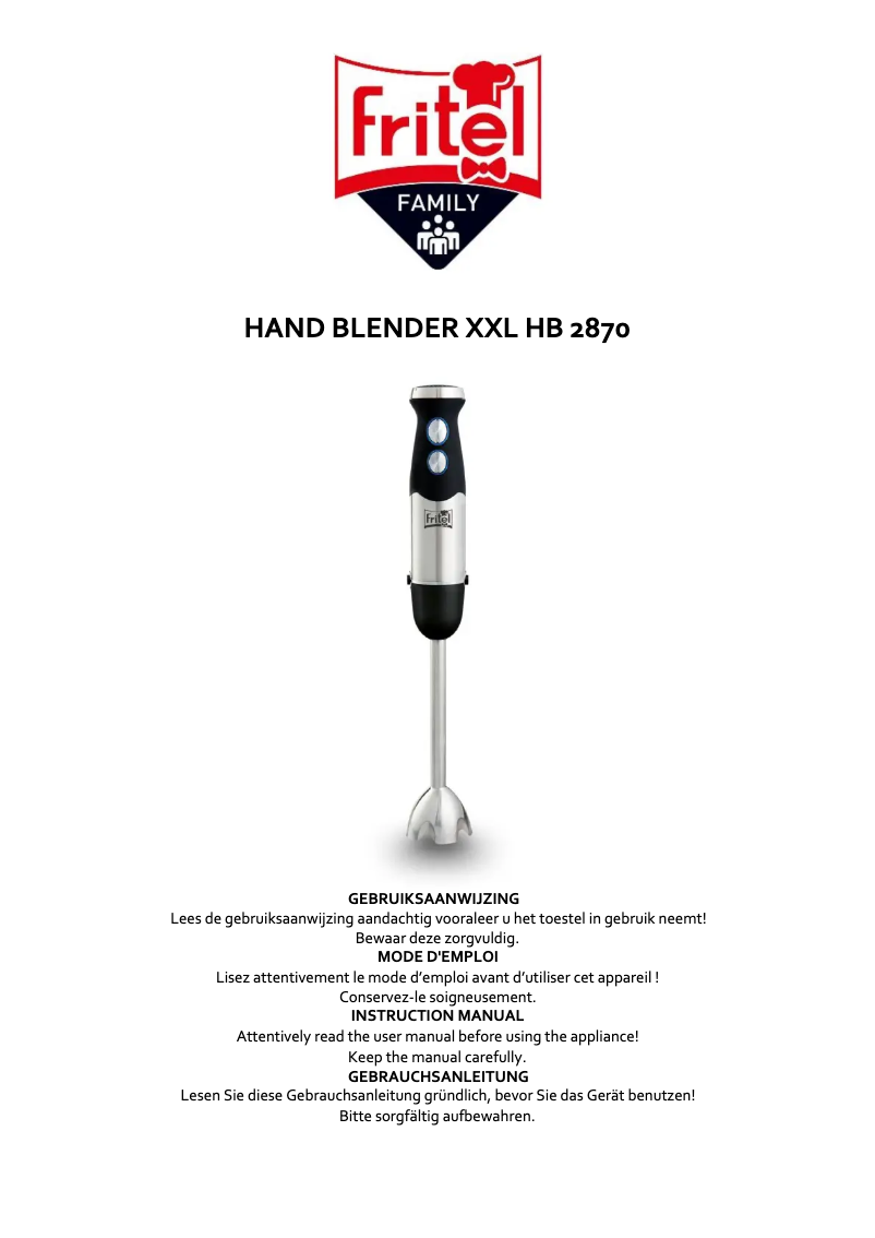 Page 1 de la notice Manuel utilisateur Fritel XXL HB 2870