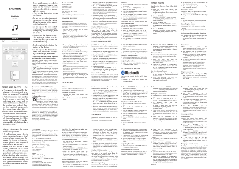 Page n°1 - Manuel utilisateur Grundig SCC 350