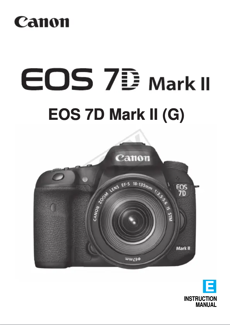 Page 1 de la notice Manuel utilisateur Canon EOS 7D Mark II