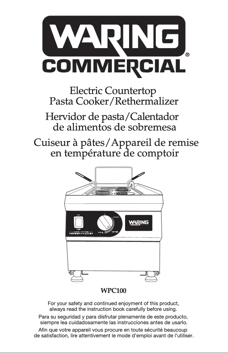 Page n°1 - Instructions / montage Waring Commercial WPC100