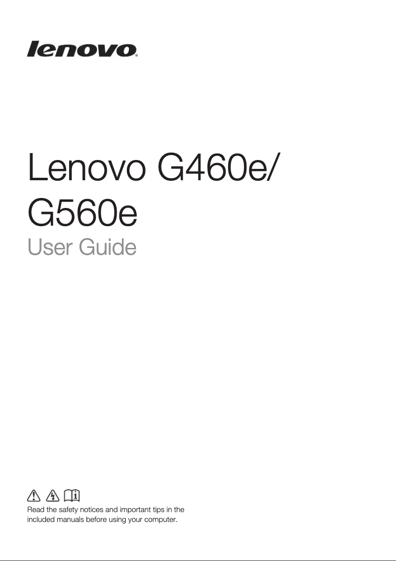 Página 1 del manual Manual de usuario Lenovo G460e