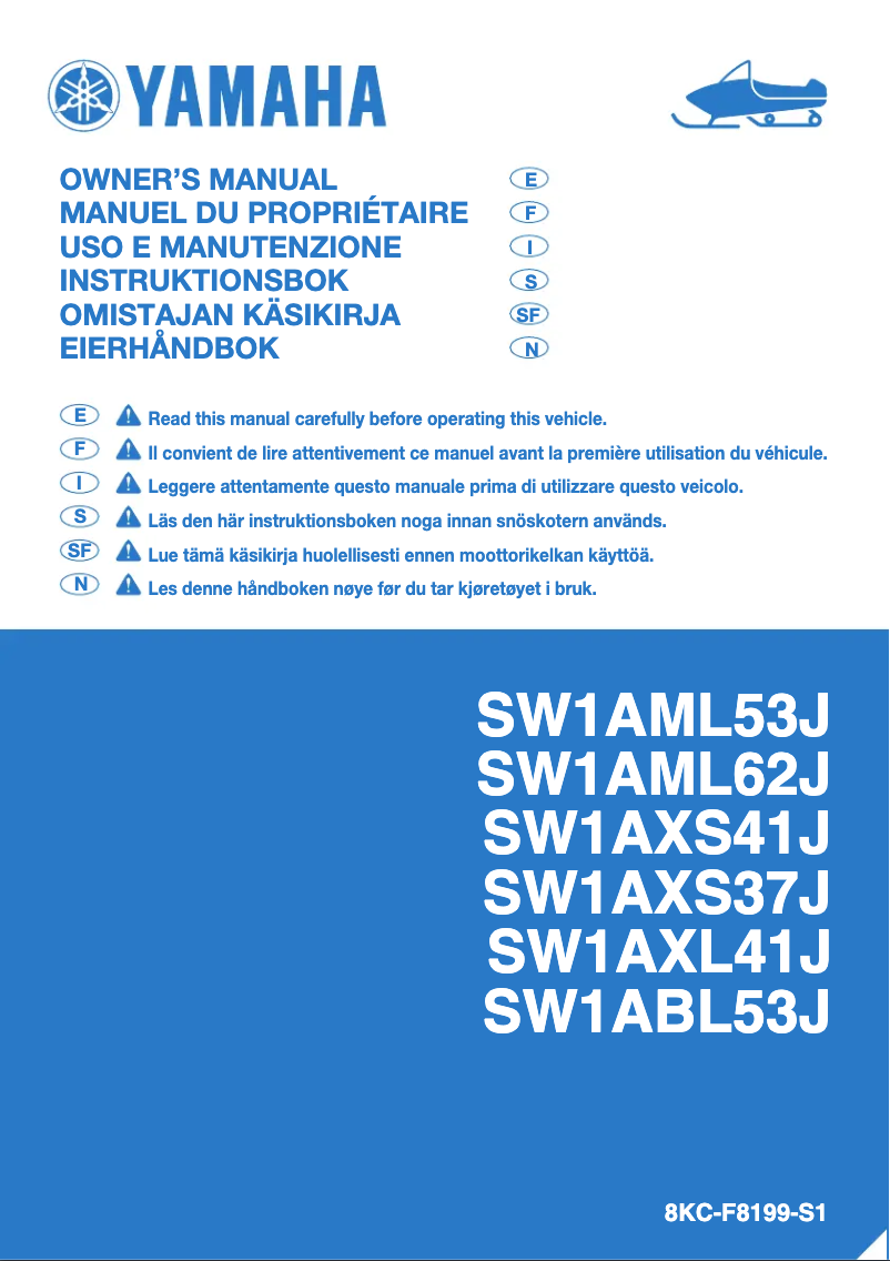 Page 1 de la notice Manuel utilisateur Yamaha Sidewinder B-TX LE 153 (2018)