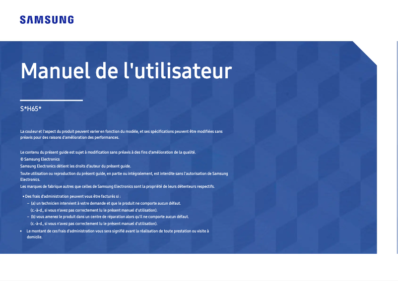 Page n°1 - Manuel utilisateur Samsung S24H650FDU