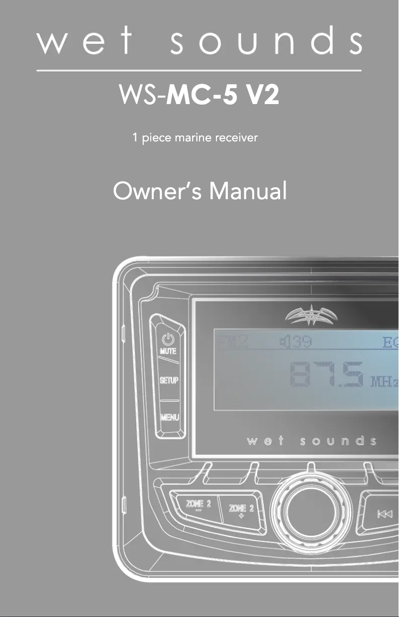 Page 1 de la notice Manuel utilisateur Wet Sounds WS-MC-5