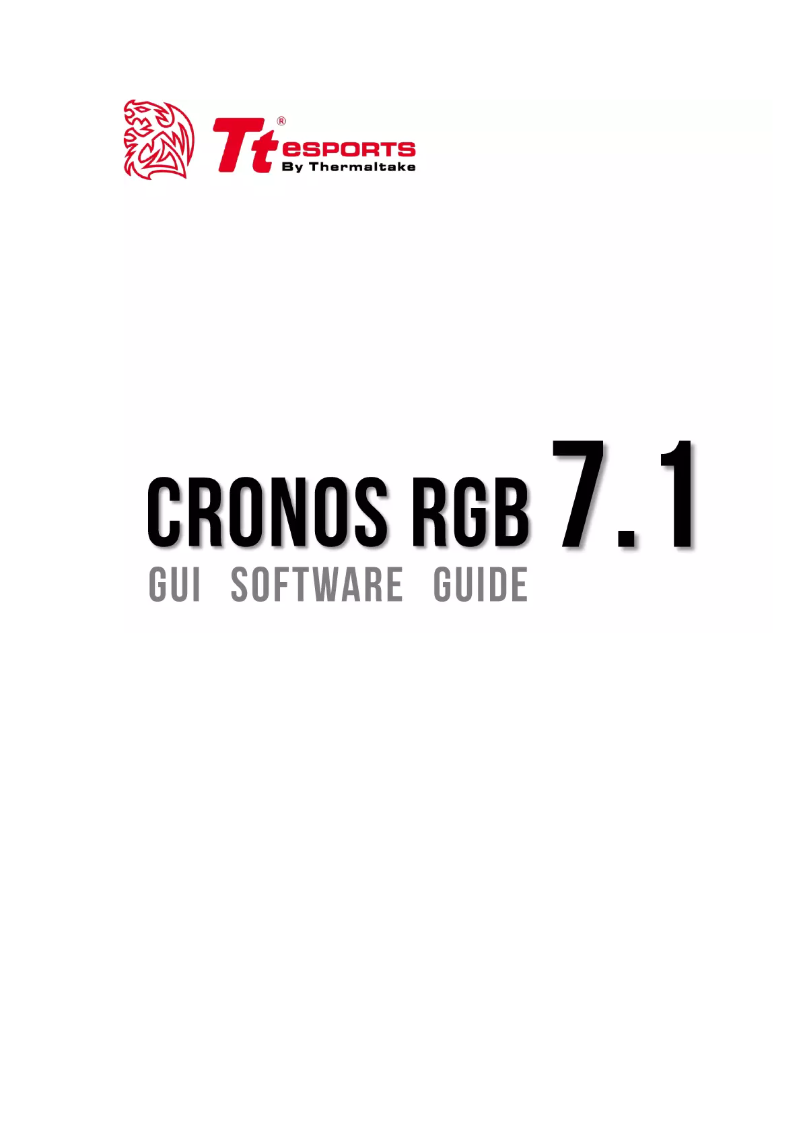 Image de la première page du manuel de l'appareil CRONOS RGB 7.1