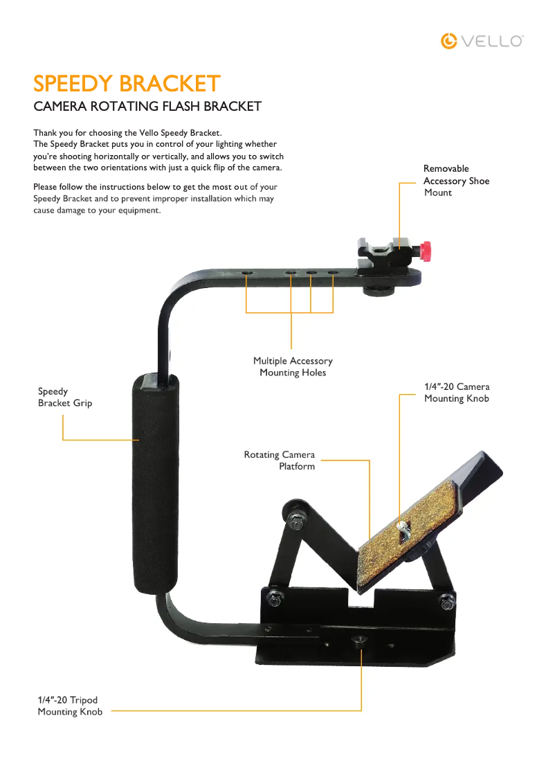 Page 1 de la notice Manuel utilisateur Vello CB-200