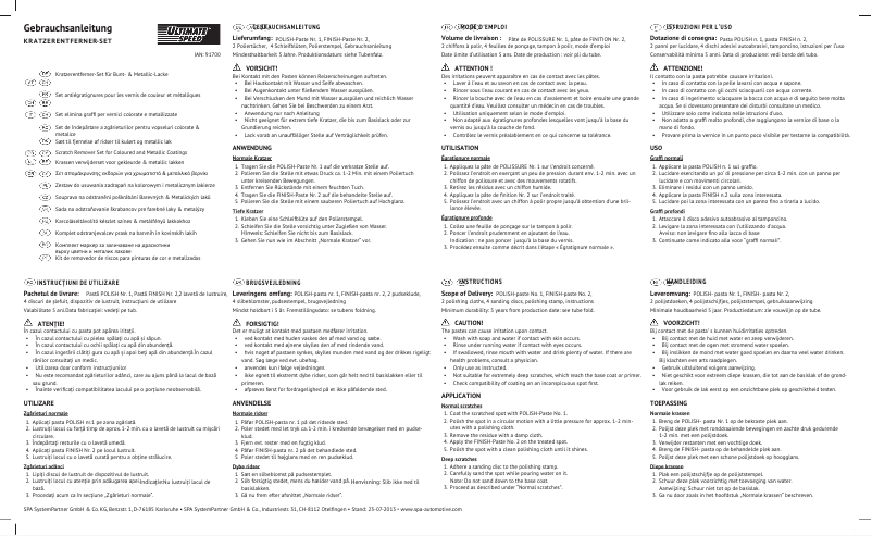 Page 1 de la notice Manuel utilisateur Ultimate Speed IAN 91700